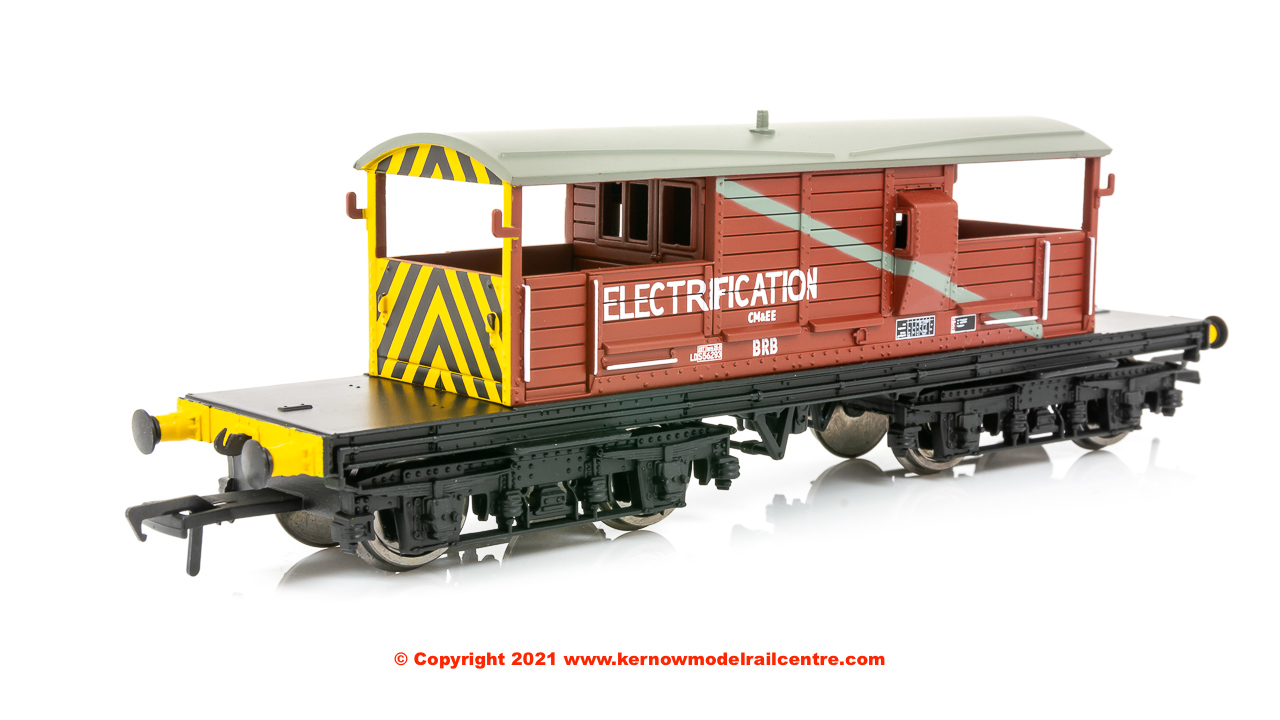 33-825Y Bachmann 25 Ton Queen Mary Brake Van number LDS56293 in BR Bauxite livery with "Electrification" branding